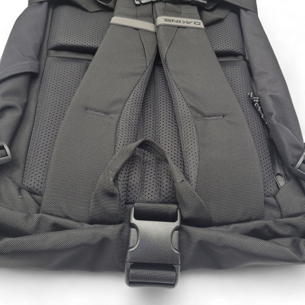 DaKine 25L Roll-Top Backpack –‎ Black Ballistic Nylon – 19x13x6 Laptop Bag - Picture 5 of 9